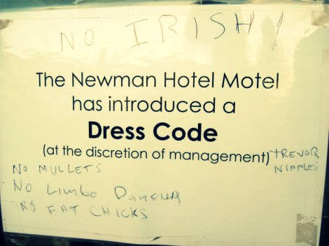 Newman Western Australia motel dress code