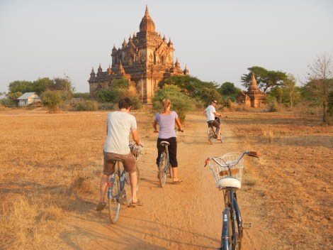 Biking around Bagan, Burma
