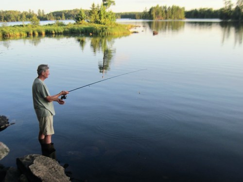 Fly fishing on Farm Lake- Boundary Waters, MN