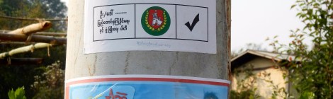 Political posters, Kalaw, Burma