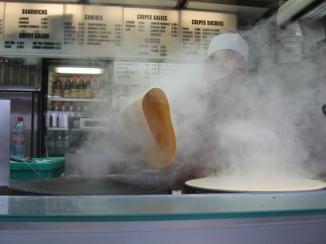 Crepe stall window, Paris, France
