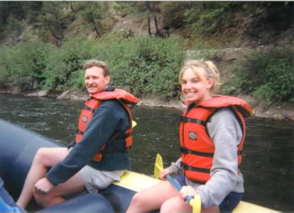 kayaking traveling with dad