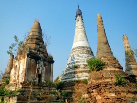 abandoned monestaray Inle Lake Myanmar