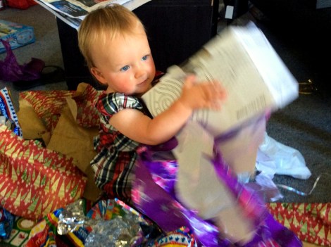 opening presents with kids