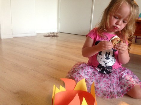 microadventure living room camping, smores