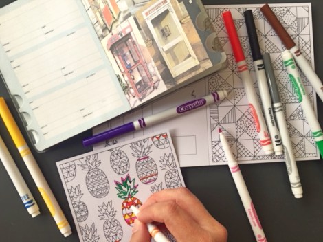 adult coloring, travel letter